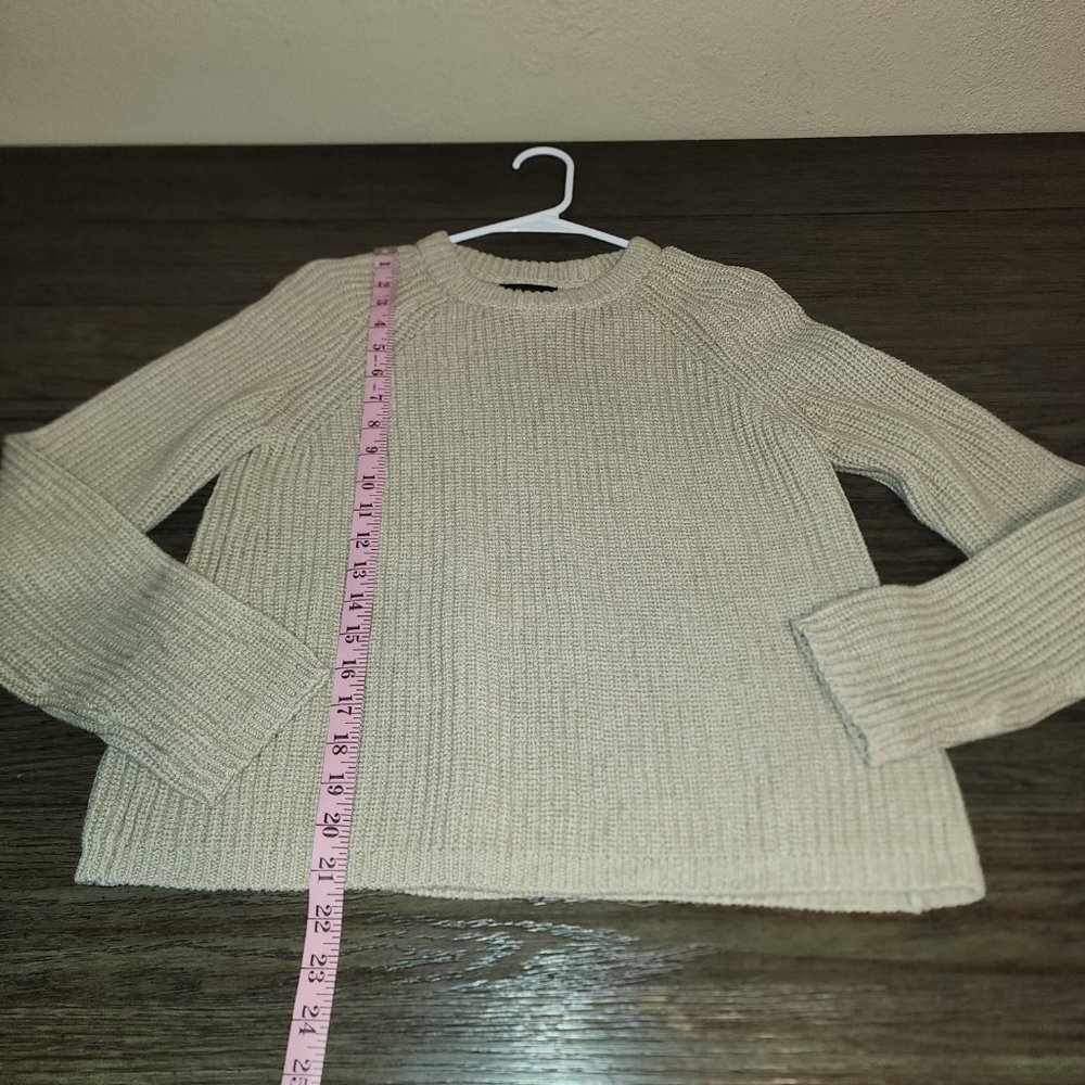 Quince 100% Organic Cotton Fisherman Crew Sweater NWOT Tan Small - Picture 2 of 8